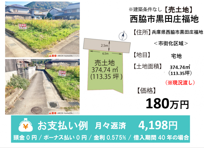 西脇市黒田庄町福地